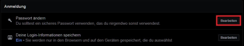 Facebook Passwort ändern