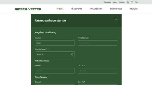 Umzüge Formular